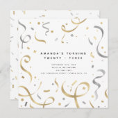 Vrouwelijke Faux Gold & Silver Moderne volwassen v Kaart (Voorkant / Achterkant)