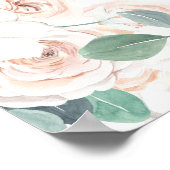 Vrouwelijke Floral Baptism Welkom Poster (Hoek)