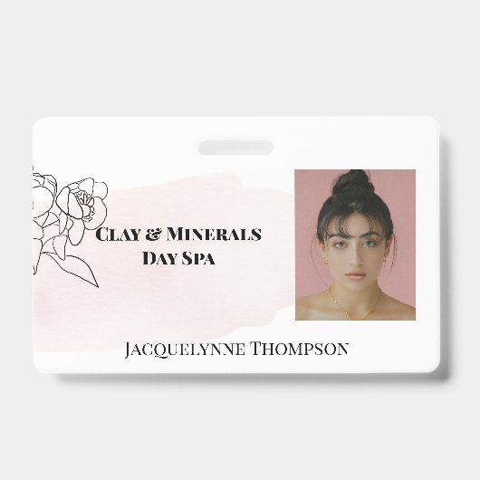 Vrouwelijke foto ID Label Badge (Voorkant)