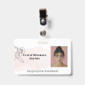 Vrouwelijke foto ID Label Badge (Voorkant met clip)