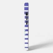 Vrouwelijke geloof blauw wit gestreepte aarde hand Case-Mate iPhone case (Achterkant / Links)
