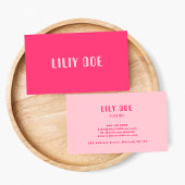 Vrouwelijke Girly Pink Typography Script Professio Visitekaartje