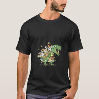 Vrouwelijke Gnome Op Tyrannosaurus Rex Dinosaur Ha T-shirt