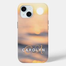 Vrouwelijke Golden Beach Sunset Naam Monogrammed