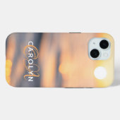 Vrouwelijke Golden Beach Sunset Naam Monogrammed Case-Mate iPhone Case (Achterkant (horizontaal))
