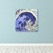 Vrouwelijke golf | Hokusai | Canvas Afdruk (Insitu (Houten vloer))
