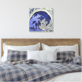 Vrouwelijke golf | Hokusai | Canvas Afdruk (Insitu (Slaapkamer))