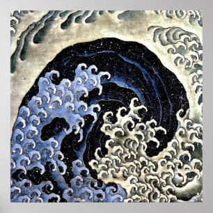 Vrouwelijke Golf Katsushika Hokusai 1845 Poster
