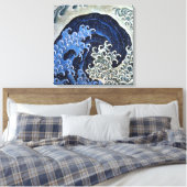 Vrouwelijke golf. Katsushika Hokusai Canvas Afdruk (Insitu (Slaapkamer))