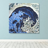 Vrouwelijke golf. Katsushika Hokusai Canvas Afdruk (Insitu (Houten vloer))