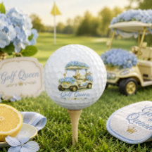 Vrouwelijke Golfer Cadeau Bloem Golfballen