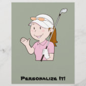 Vrouwelijke Golfer Flyer (Achterkant)