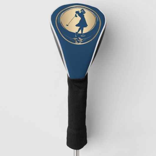 Vrouwelijke Golfer Ontwerp Golf Head Cover (Voorkant)