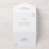 Vrouwelijke gouden edelsteen Bow & Glitter Verjaar All In One Uitnodiging (Buitenkant)