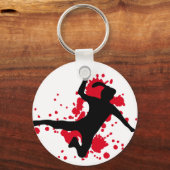 vrouwelijke handbal sleutelhanger (Voorkant)