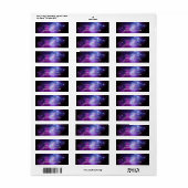 Vrouwelijke handtekening Paarse Galaxy Hemels Etiket (Full Sheet)