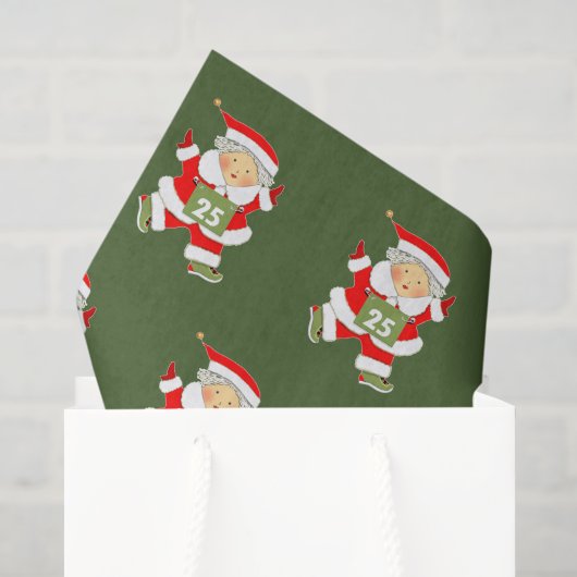 Vrouwelijke hardloop Kerstvakantie Tissuepapier (Cadeauzakje)