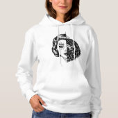 Vrouwelijke Havik Tatoeage Flash Hoodie (Voorkant)