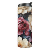 Vrouwelijke Herfst Bloemen Tumbler Thermosbeker (Gedraaid links)