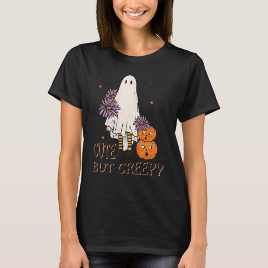 Vrouwelijke Herfst Halloween Spooky Pumpkin Spice  T-shirt (Voorkant)