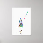 Vrouwelijke Hockeyspeelster Canvas Afdruk (Voorkant)