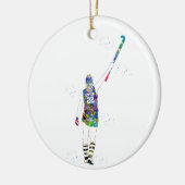 Vrouwelijke Hockeyspeelster Keramisch Ornament (Links)