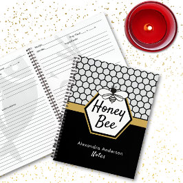 Vrouwelijke honingbij bijenbijenbijenbijenbijenhon notitieboek