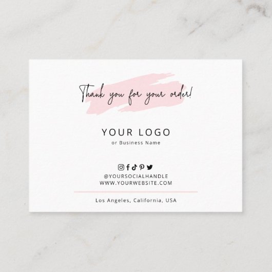 Vrouwelijke Houten Wick Candle Care Instructies Visitekaartje (Achterkant)