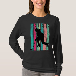 Vrouwelijke Ice Hockey Player Girls Motivatie Insp T-shirt