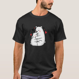 Vrouwelijke ijsbeer mama ijsbeer vrouw kostuum bab t-shirt