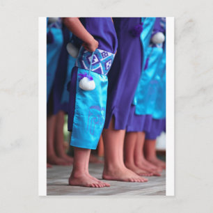 Vrouwelijke Kapa Haka Maori dans Waitangi Briefkaart