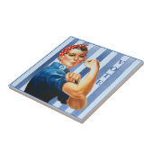 Vrouwelijke keramische tapijten tegeltje (Zijkant)