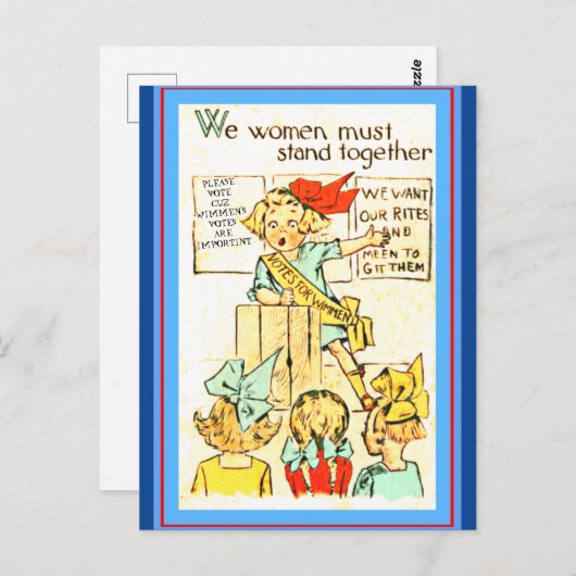  vrouwelijke kiezers krijgen klap gewijzigd Suffra Briefkaart (Voorkant / Achterkant)