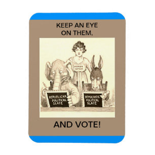  vrouwelijke kiezers, woede, verkiezingen magneet