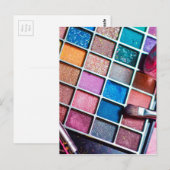 Vrouwelijke kleurrijke make-up artiest briefkaart (Voorkant / Achterkant)