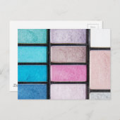 Vrouwelijke kleurrijke make-up artiest briefkaart (Voorkant / Achterkant)