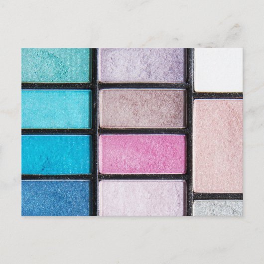 Vrouwelijke kleurrijke make-up artiest briefkaart (Voorkant)