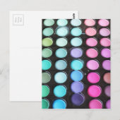 Vrouwelijke kleurrijke make-up artiest briefkaart (Voorkant / Achterkant)