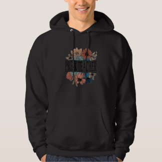 Vrouwelijke kleuterleidster Retro bloem leraar Hoodie