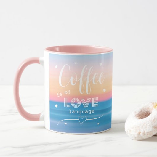 Vrouwelijke koffie liefhebber Quote Mok (Met donut)