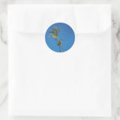 Vrouwelijke kolibrie ronde sticker (Tas)