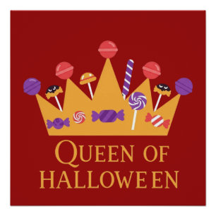 Vrouwelijke koningin van Halloween Perfect Poster