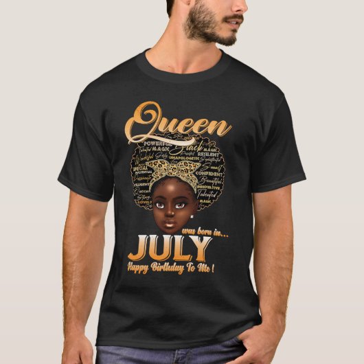 Vrouwelijke koningin werd geboren in juli t-shirt (Voorkant)
