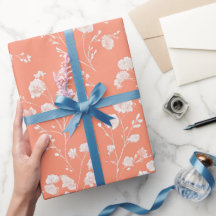 Vrouwelijke Koraalbloesem Witte Bloemmotief