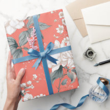 Vrouwelijke Koraalbloesem Witte Bloemmotief