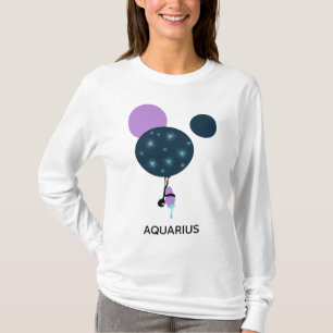 *~* Vrouwelijke kraammoeder Aquarius Zodiac Funny T-shirt