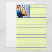 Vrouwelijke krachtwerktuigen briefpapier (Voorkant / Achterkant)