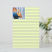 Vrouwelijke krachtwerktuigen briefpapier (Staand voorkant)