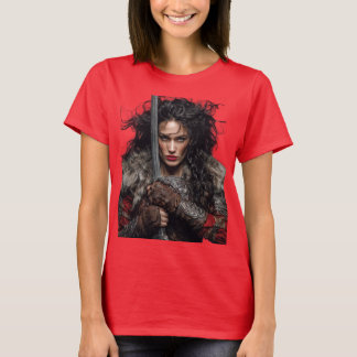 vrouwelijke krijger vikinga  t-shirt