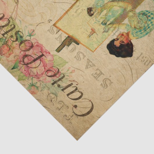  vrouwelijke kunstenaar in Easel-Frans Tissuepapier (Detail)